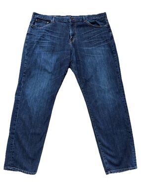 Lucky Brand 221 Original Straight Mens 42x32 Blue Denim Jeans Casual Vintage